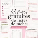 Modèle gratuit de liste de tâches ludique et coloré à imprimer pour toute la famille.