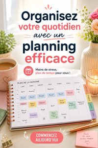 Un étudiant en train d'organiser son planning avec un ordinateur et des notes.