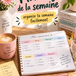 Un étudiant utilisant un agenda pour planifier sa semaine d'études.