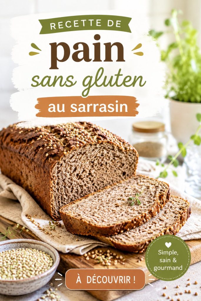 Recette de pain au sarrasin sans gluten, idéal pour les lunchbox.