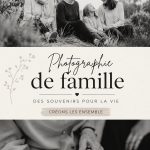 Photo d'une famille intergénérationnelle réunie pour une séance photo en extérieur.