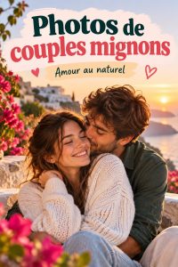 Photo d'un couple souriant dans un parc, capturant leur complicité
