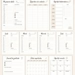 Un planificateur ADHD gratuit à imprimer, sur un bureau avec des fournitures scolaires.