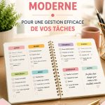 Un étudiant utilisant un planificateur hebdomadaire moderne pour organiser ses tâches