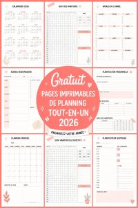 Un planner 2026 gratuit à imprimer pour l'organisation étudiante.
