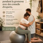 Femme enceinte méditant dans un cadre apaisant, symbole de bien-être durant la grossesse.