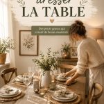 Table décorée pour un repas en famille avec des accessoires accueillants