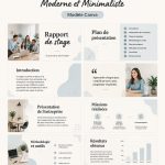 Un modèle de présentation moderne et minimaliste pour un rapport de stage sur Canva, affichant un design attractif et professionnel.