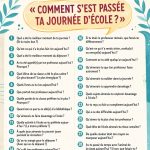 Un parent posant des questions à son enfant après l'école pour mieux comprendre sa journée.