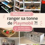 Un bel espace de rangement pour Playmobil bien organisé