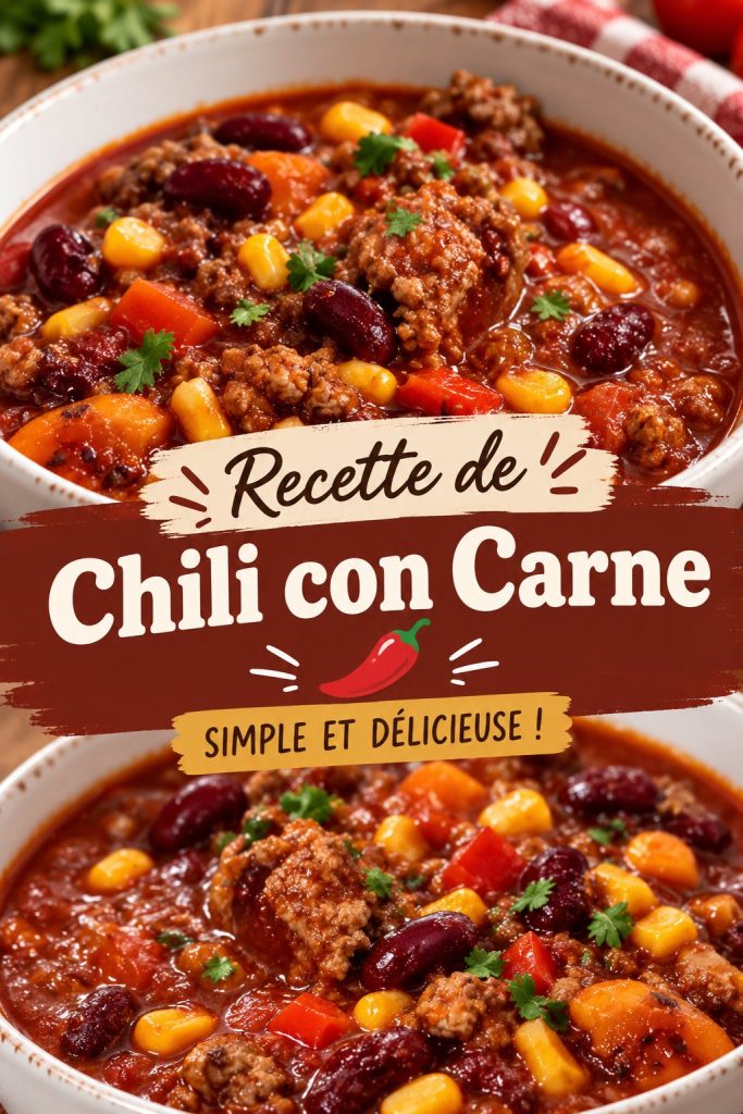 Assiette de chili con carne garnie de coriandre et d'avocat