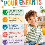 Un parent discutant des règles avec ses enfants dans un cadre familial chaleureux.