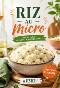 Assiette de riz au micro-ondes avec légumes colorés, idéal pour les enfants