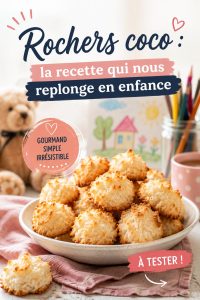 Une assiette de rochers coco dorés, au goût sucré et moelleux, parfaits pour les goûters d'enfants.