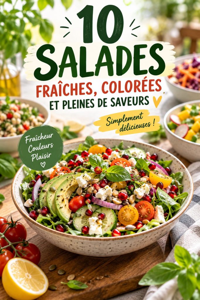 Salades colorées et fraîches prêtes pour une lunchbox d'enfant