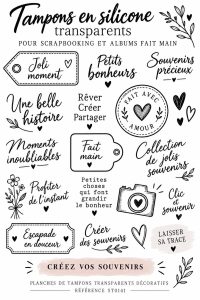 Tampons en silicone transparents utilisés pour le scrapbooking