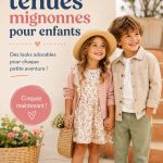 Ensemble de tenues mignonnes pour enfants montrant des styles colorés et modernes.