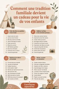 Une famille réunie autour d'une table, partageant des moments de convivialité, symbole de tradition familiale.