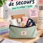 Trousse de secours bien équipée pour le collège avec divers médicaments et fournitures