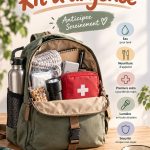 Trousse d'urgence soigneusement préparée avec des essentiels
