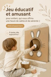 Enfant en train de jouer à une activité Montessori qui favorise le calme et l'apprentissage.