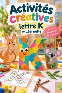 Enfants s'amusant avec des activités créatives sur la lettre K