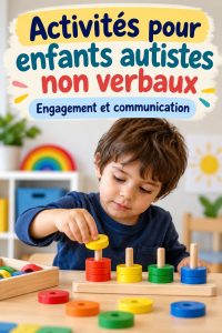 Un enfant jouant avec des jouets éducatifs dans un environnement serein