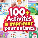 Enfants s'amusant avec des activités imprimables à la maison.