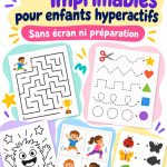 Enfant s'amusant avec une activité imprimable éducative pour TDAH