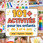Un groupe d'enfants joyeux jouant à des activités manuelles et ludiques.