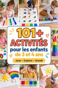 Un groupe d'enfants joyeux jouant à des activités manuelles et ludiques.