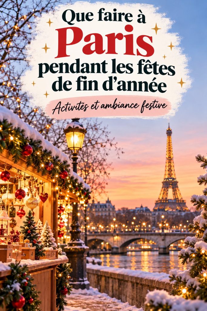 Paris illuminé pendant Noël avec des décorations féeriques