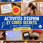 Enfants jouant à des jeux d'espionnage et de codes secrets à la maison