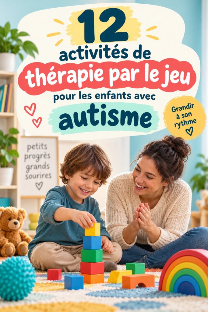 Un enfant jouant avec des blocs de construction pour une activité de thérapie par le jeu.