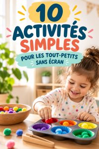 Un groupe d'enfants jouant avec des blocs de bois lors d'une activité créative sans écran.