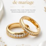 Alliance de mariage élégante sur fond blanc