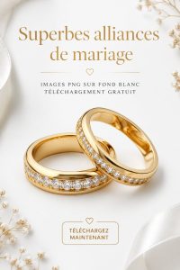 Alliance de mariage élégante sur fond blanc