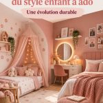 Chambre de fille en rose moderne, mariage de confort et style contemporain.