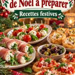 Apéritifs de Noël italiens colorés pour une fête en famille