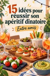 Un apéritif dînatoire avec plusieurs plats typiques français sur une table
