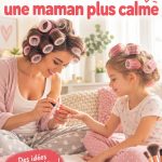 Une maman apaisée entourée de ses enfants, illustrant la sérénité familiale.