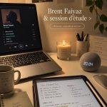 Un étudiant écoute la musique de Brent Faiyaz pendant ses révisions.