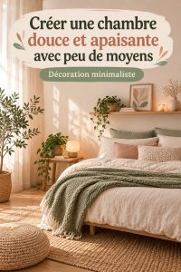 Chambre décorée dans des tons doux pour une ambiance apaisante