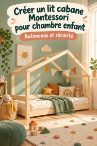 Chambre d'enfant décorée dans le style Montessori avec lit bas et jouets accessibles