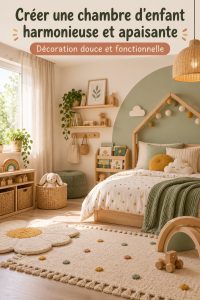 Chambre d'enfant décorée de manière esthétique avec des éléments tendance et chaleureux.