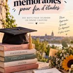 Citations inspirantes accompagnées de décorations festives pour la remise de diplôme