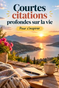 Une citation inspirante sur la vie affichée dans un cadre familial.