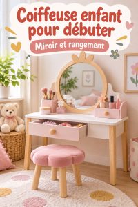 Coiffeuse pour enfant mignonne dans une chambre colorée