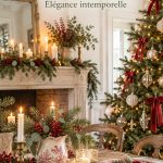 Déco de Noël à la française avec des éléments traditionnels et élégants.