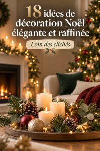 Idées de décoration de Noël élégantes avec des objets de tendance.